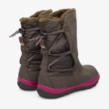 Camper Peu Pista Down Boots Dark Brown - Womens Singapore PQKHTB-969